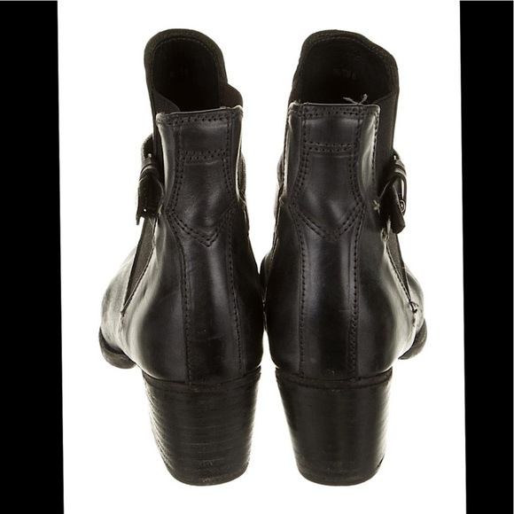 Rag & Bone Leather Mesh Accents Black Leather Chelsea Boots - Picture 9 of 9